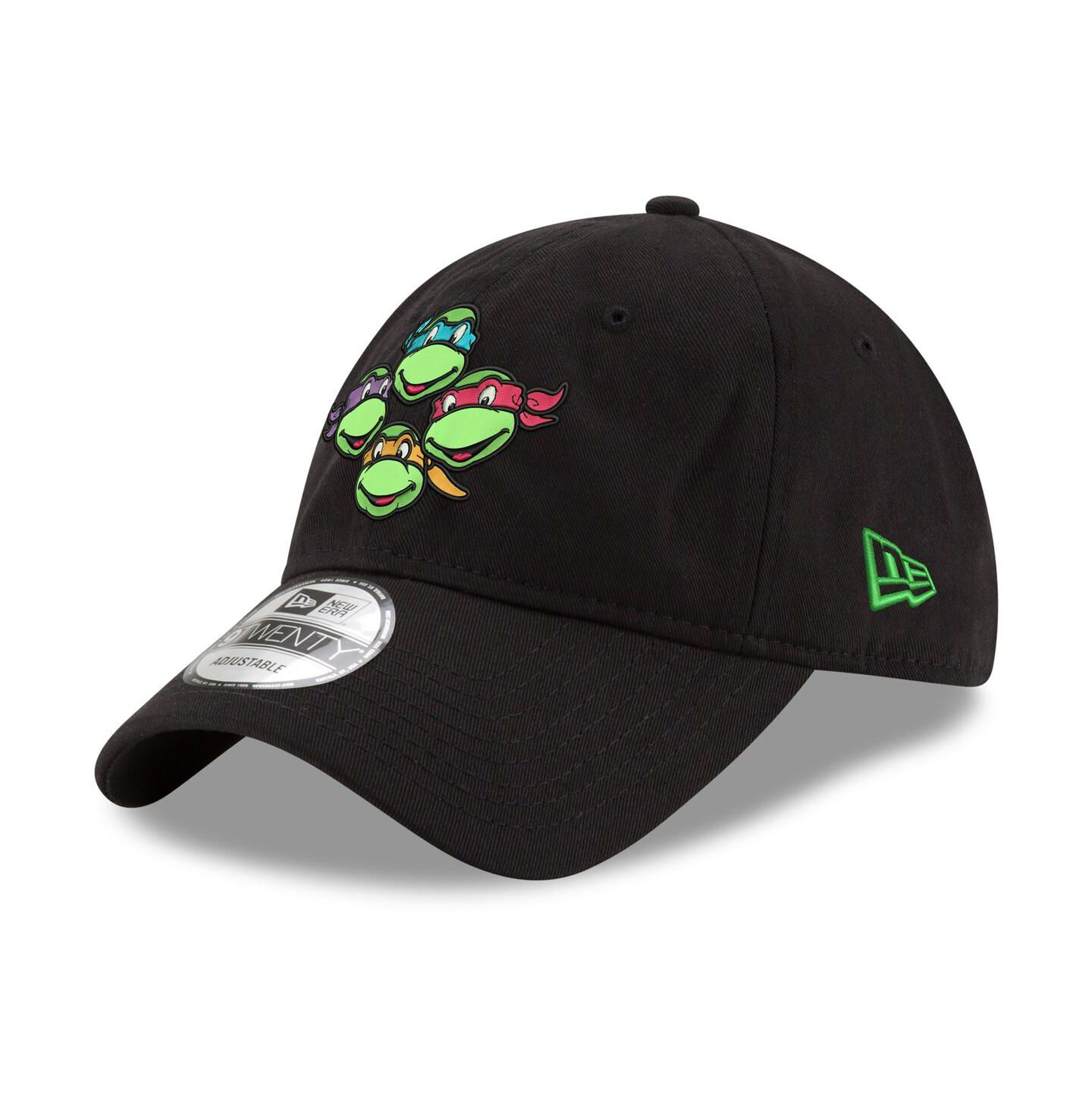 Мужская кепка New Era Black Teenage Mutant Ninja Turtles 9TWENTY Adjustable Hat — фото 1