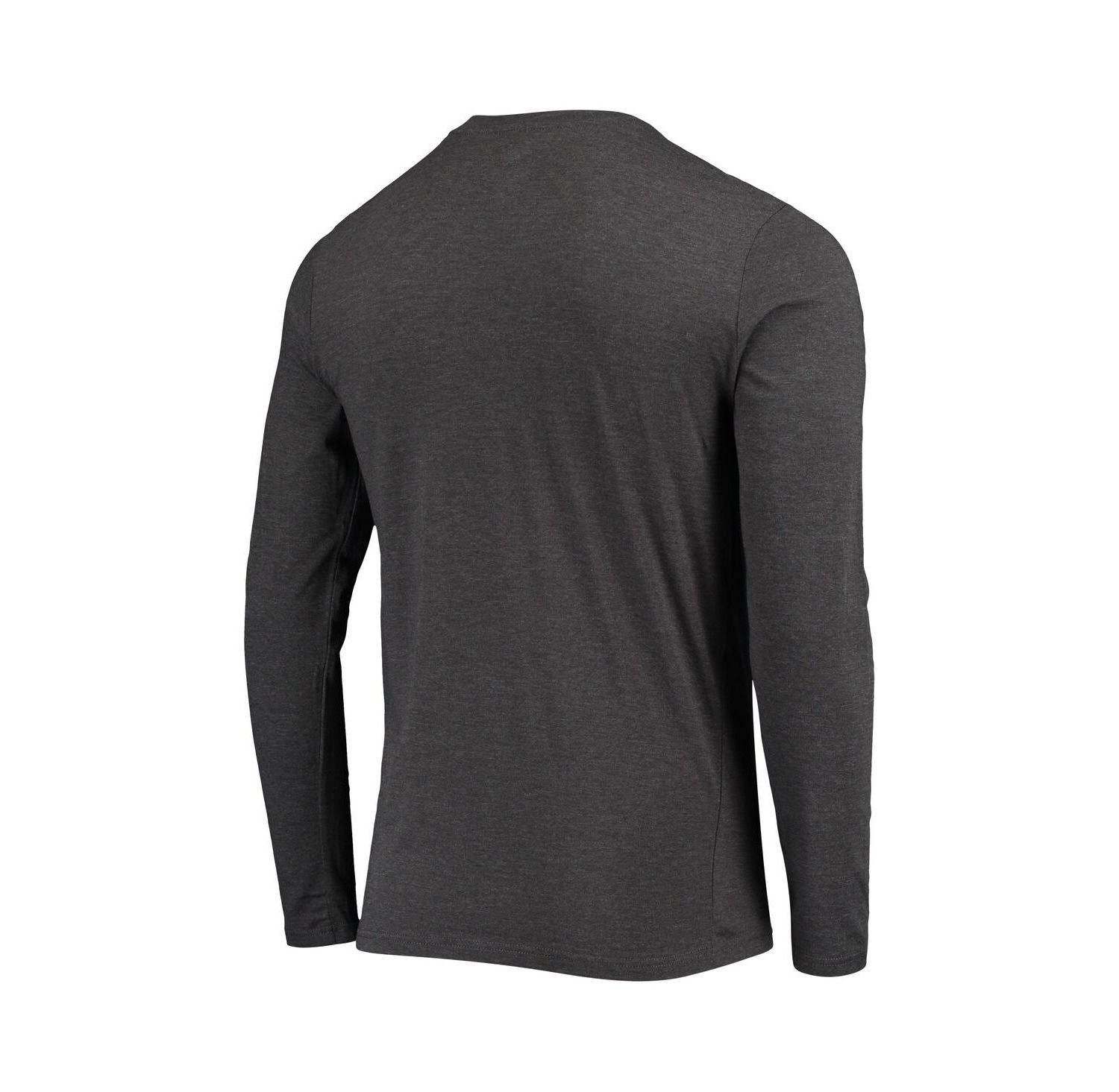 Men's Maroon, Heathered Charcoal Distressed Montana Grizzlies Meter Long Sleeve T-shirt and Pants Sleep Set