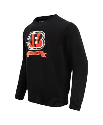 Men's Black Cincinnati Bengals Prep Knit Sweater