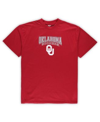 Men's Crimson, Gray Oklahoma Sooners Big and Tall 2-Pack T-shirt and Flannel Pants Set