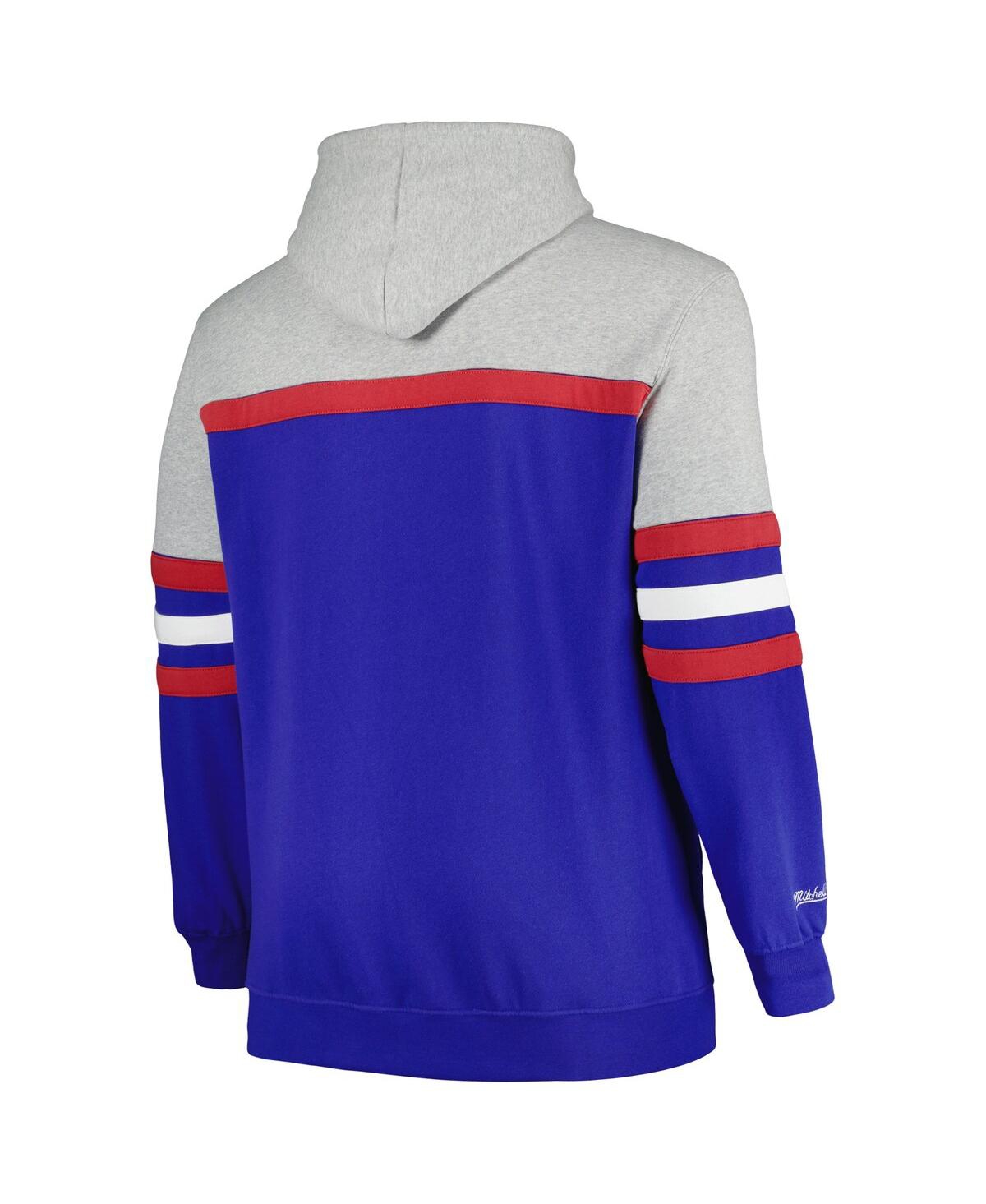 Men's Mitchell & Ness Royal Buffalo Bills Big and Tall Head Coach Pullover Hoodie - Royal