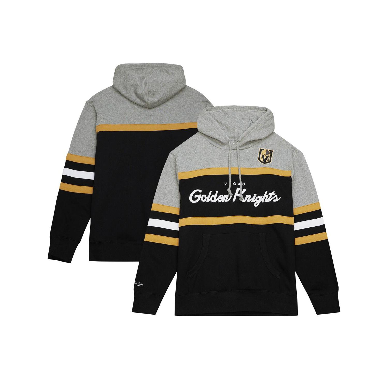 Men's Black, Gray Vegas Golden Knights Head Coach Pullover Hoodie