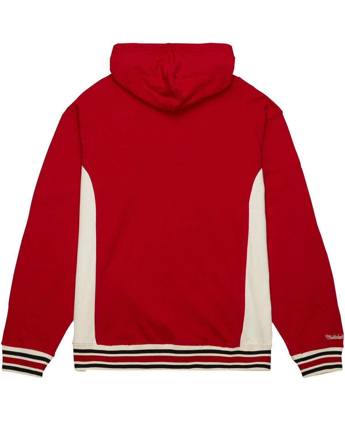 Men's Mitchell & NessOklahoma Sooners Team Legacy French Terry Pullover Hoodie - Crimson