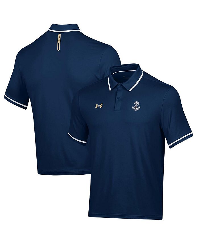 Under Armour Men s Navy Navy Midshipmen T2 Tipped Performance Polo
