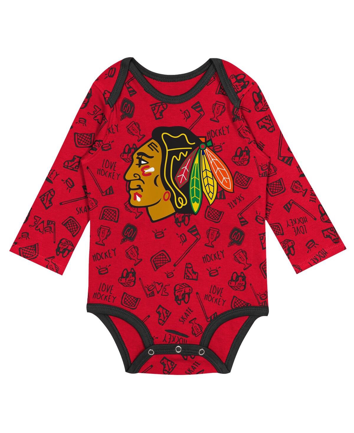 Infant Boys and GirlsChicago Blackhawks Dynamic Defender Long Sleeve Bodysuit - Red