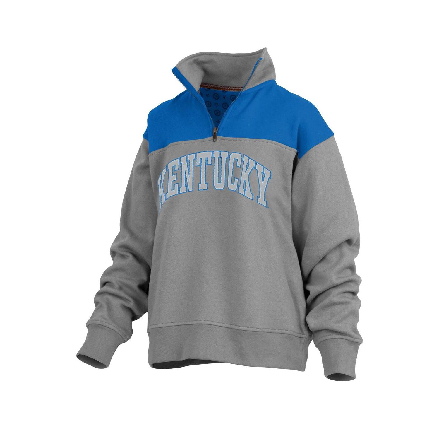 Women's Gray Kentucky Wildcats Avon Fleece Quarter-Zip Jacket