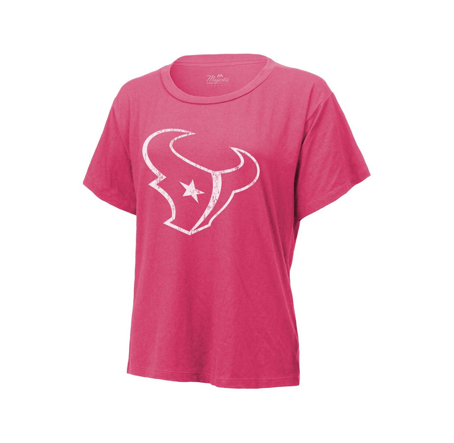Women's Threads C.J. Stroud Pink Distressed Houston Texans Name and Number T-shirt