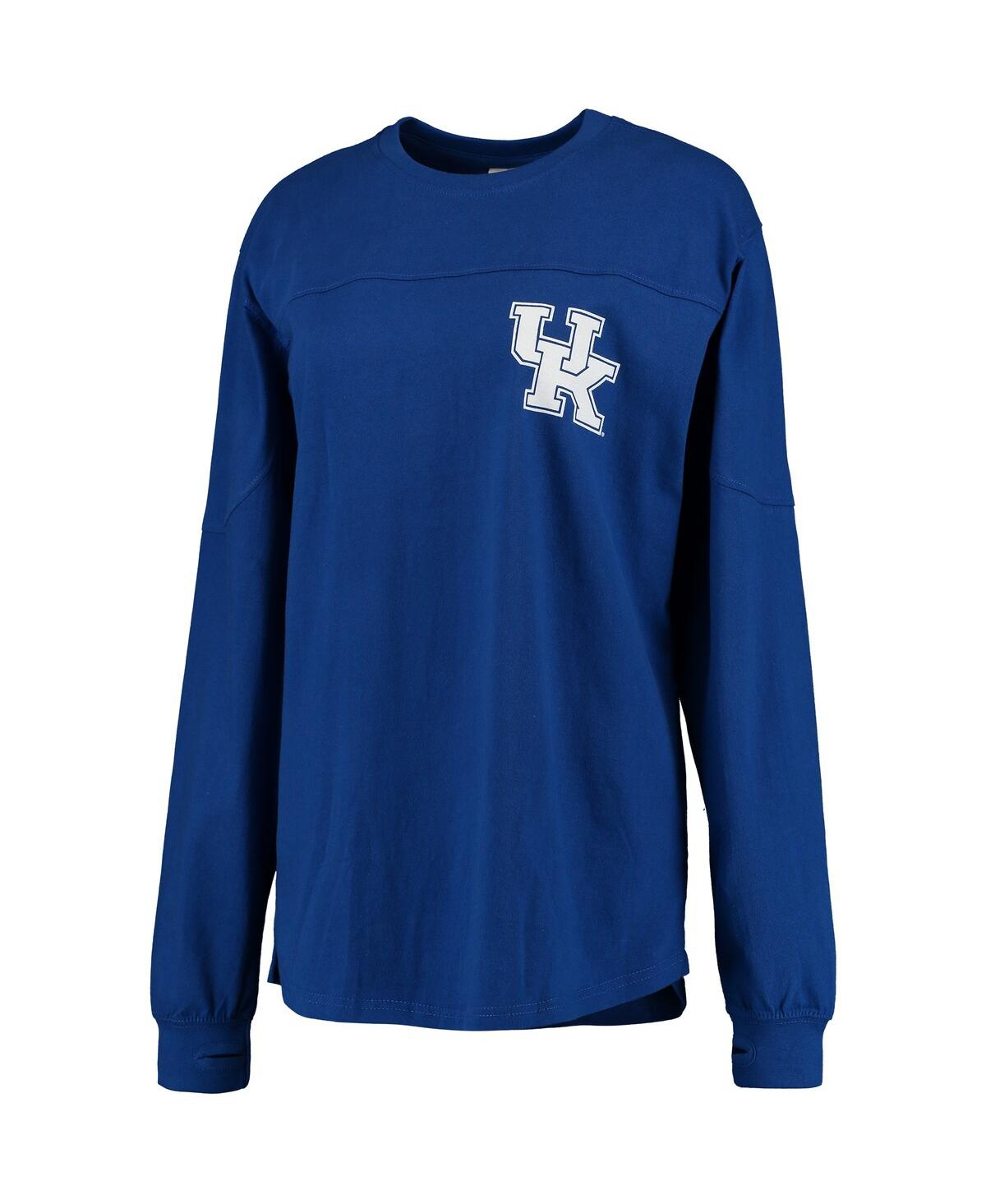 Women's PressboxKentucky Wildcats Team Logo The Big Shirt Oversized Long Sleeve Shirt - Royal