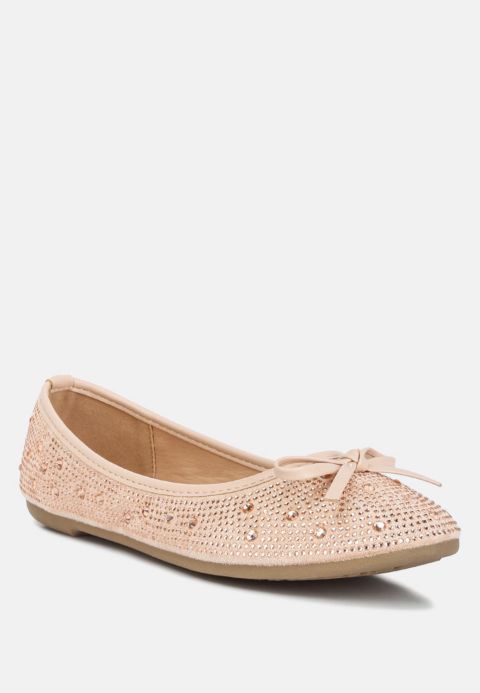 Женские балетки London Rag Hosana rhinestones and stud embellished ballet flats, цвет: Светлый бежевый