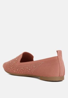 Womens Abedi Rhinestone Embellished Pull Tab Loafers