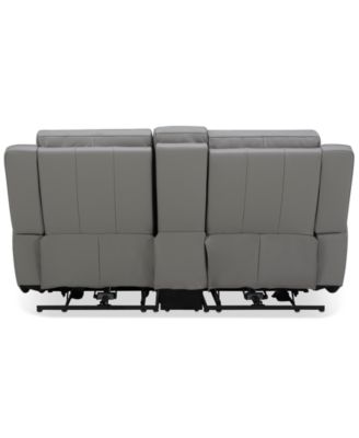 Addyson 77" 3-Pc. Leather Sofa with 2 Zero Gravity Recliners with Power Headrests & 1 Console, Created for Macy's