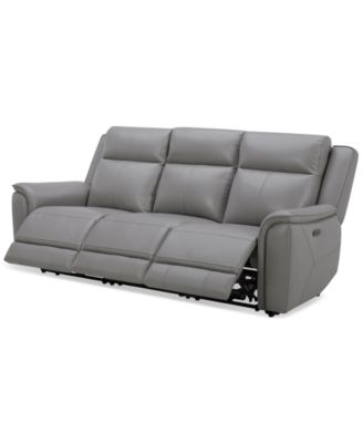 Addyson 88" 3-Pc. Leather Sofa with 3 Zero Gravity Recliners with Power Headrests, Created for Macy's