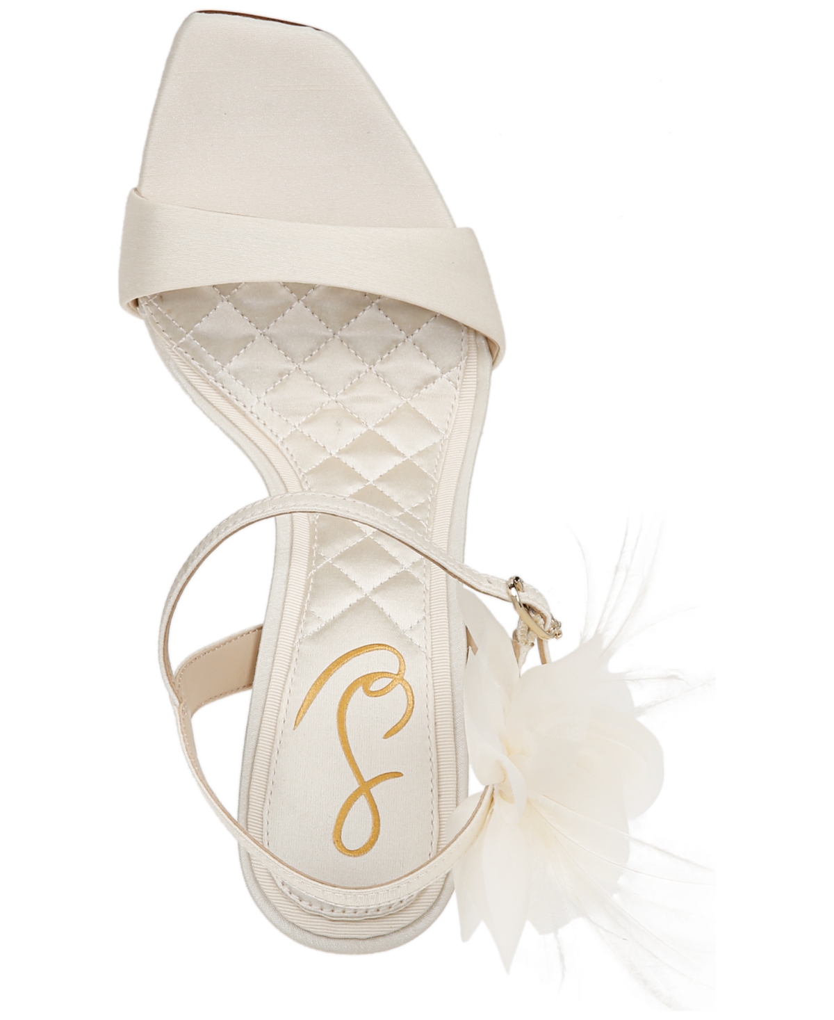 Shop Sam Edelman Women's Leana Flower Strappy Dress Sandals In Pearl Ivory
