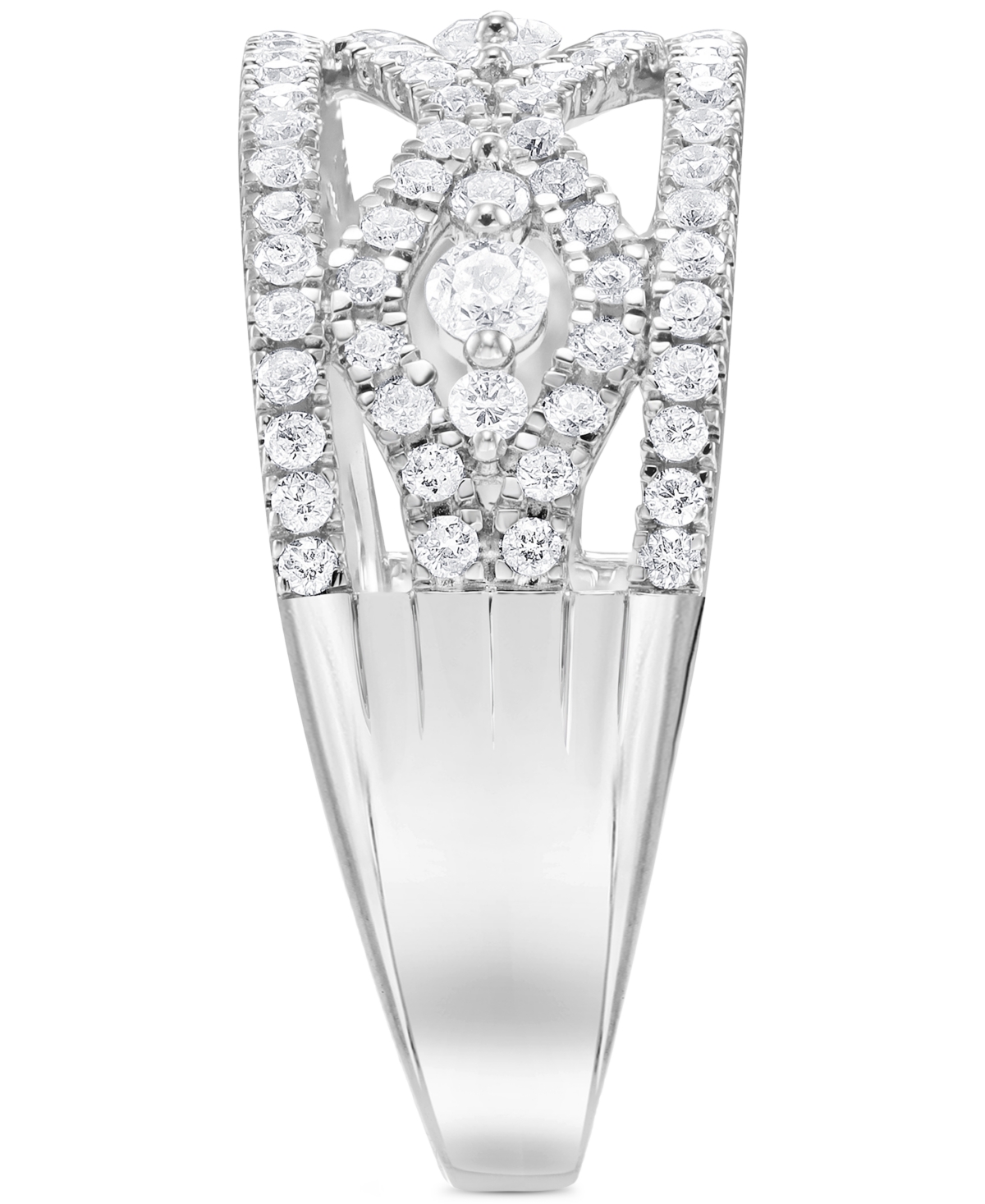 Diamond Openwork Statement Ring (3/4 ct. t.w.) in 14k- White Gold
