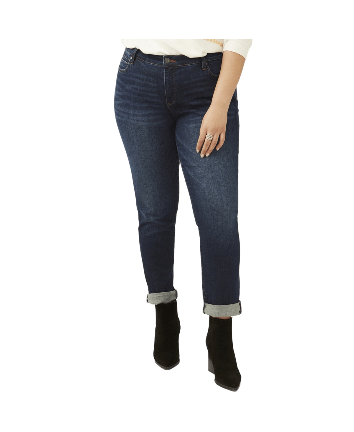Plus Size Acela Boyfriend Jean - Dark wash