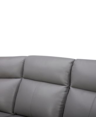 Addyson 117" 5-Pc. Leather Sectional with 2 Zero Gravity Recliners with Power Headrests, Created for Macy's