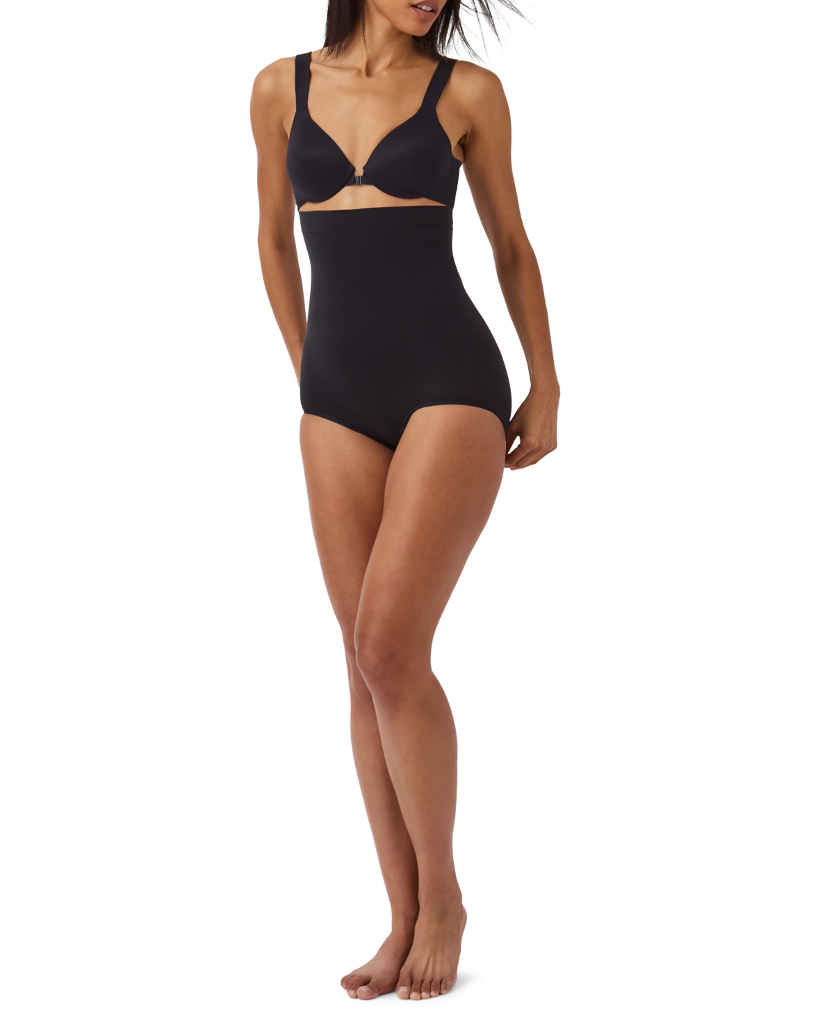 Shop Spanx Women's High-waisted Shaping Briefs 10399r In Very Black