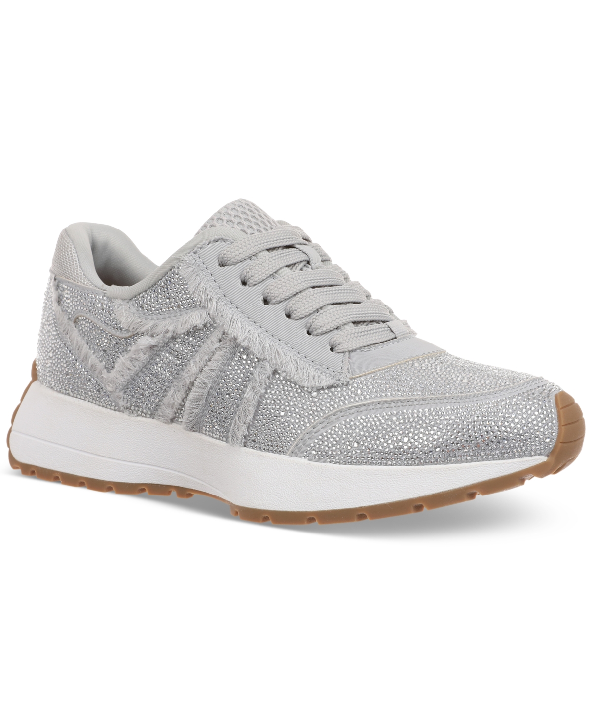 Inc International Concepts Women's Cristiine Lace-up Sneakers, Created For Macy's In Silver Bling