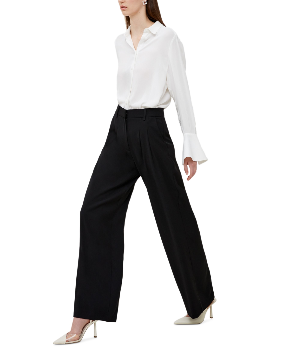 FRENCH CONNECTION WOMEN'S HARRIE WIDE LEG SUITING PANTS 
