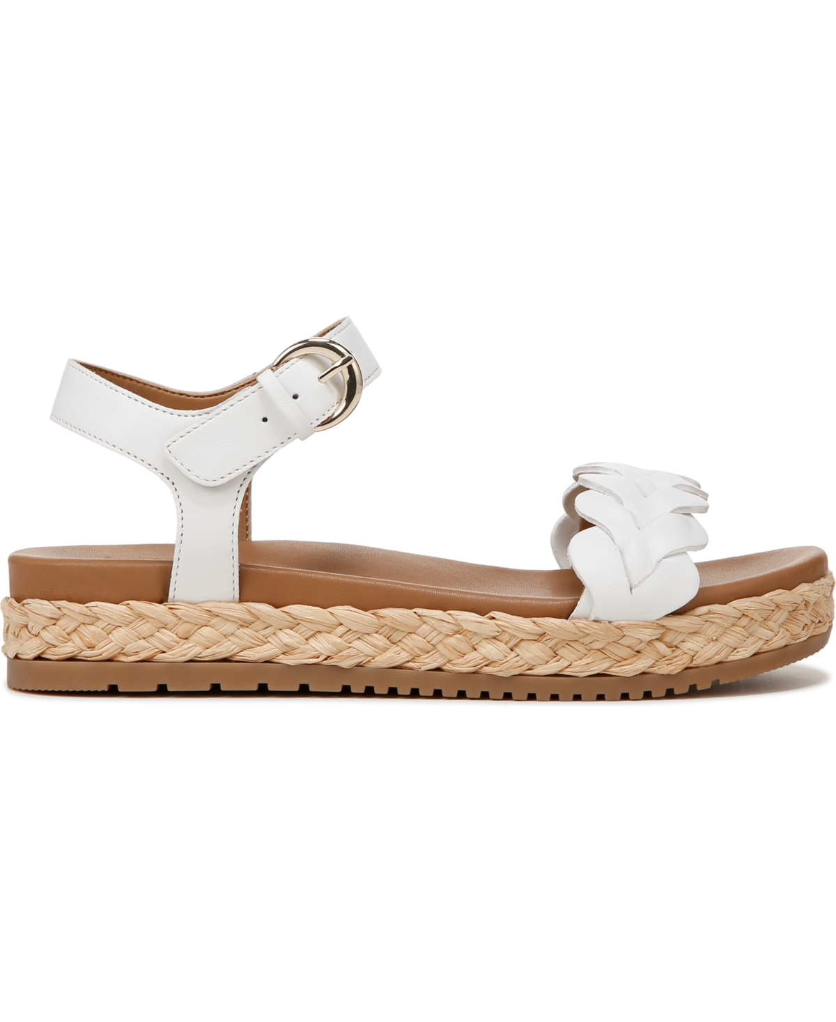 Naturalizer Women's Neila Open Round Toe Flatform Sandals In White