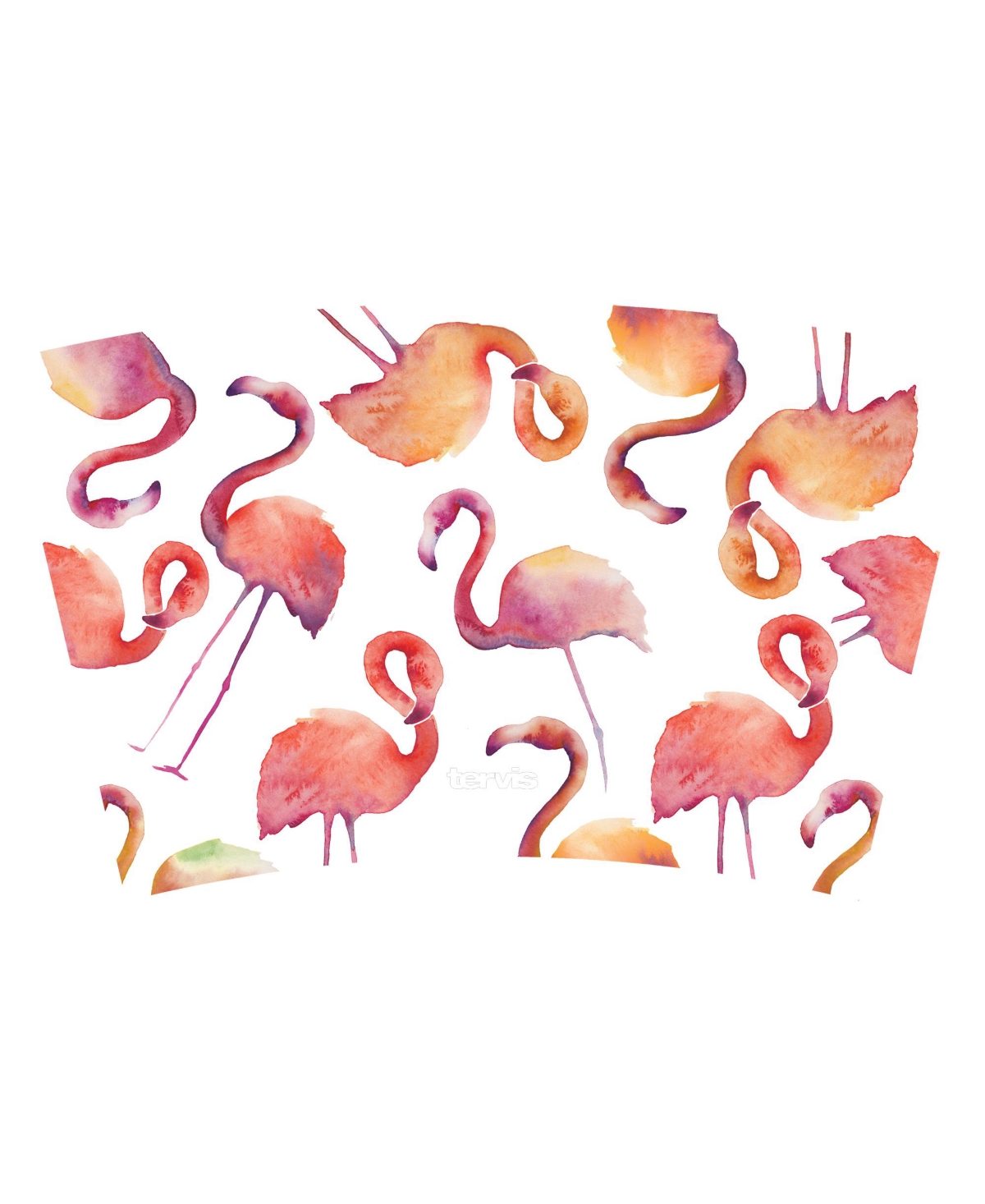 Tervis Flamingo Splash Made in Usa Double Walled Insulated Tumbler Travel Cup Keeps Drinks Cold & Hot, 16oz, Classic