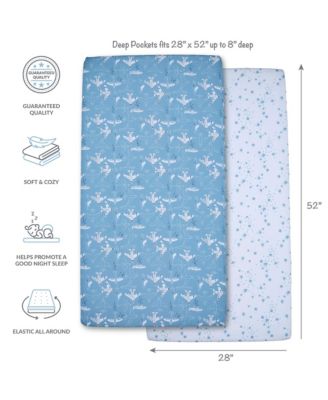 Airplane/Stars Aviation 2-Pack Fitted Crib/Toddler Sheet Set