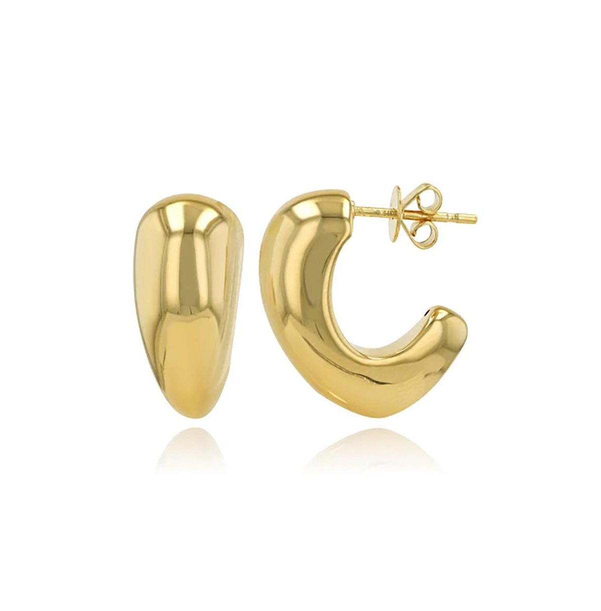 Aj by Alev Golden Open Hoop Earrings - Gold