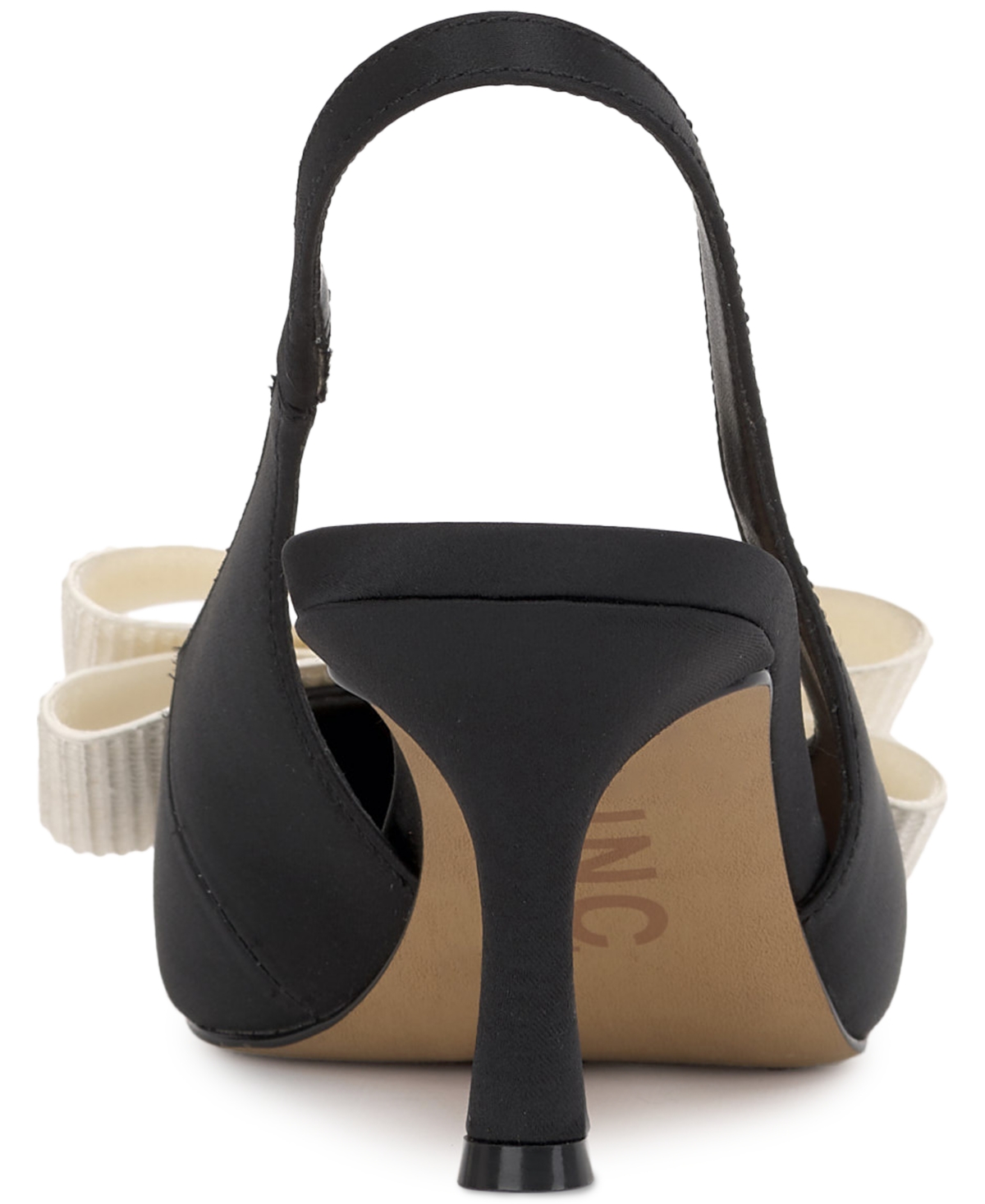 Inc International Concepts Women's Giverny Halter Back Pumps, Created For Macy's In Black,white Bow