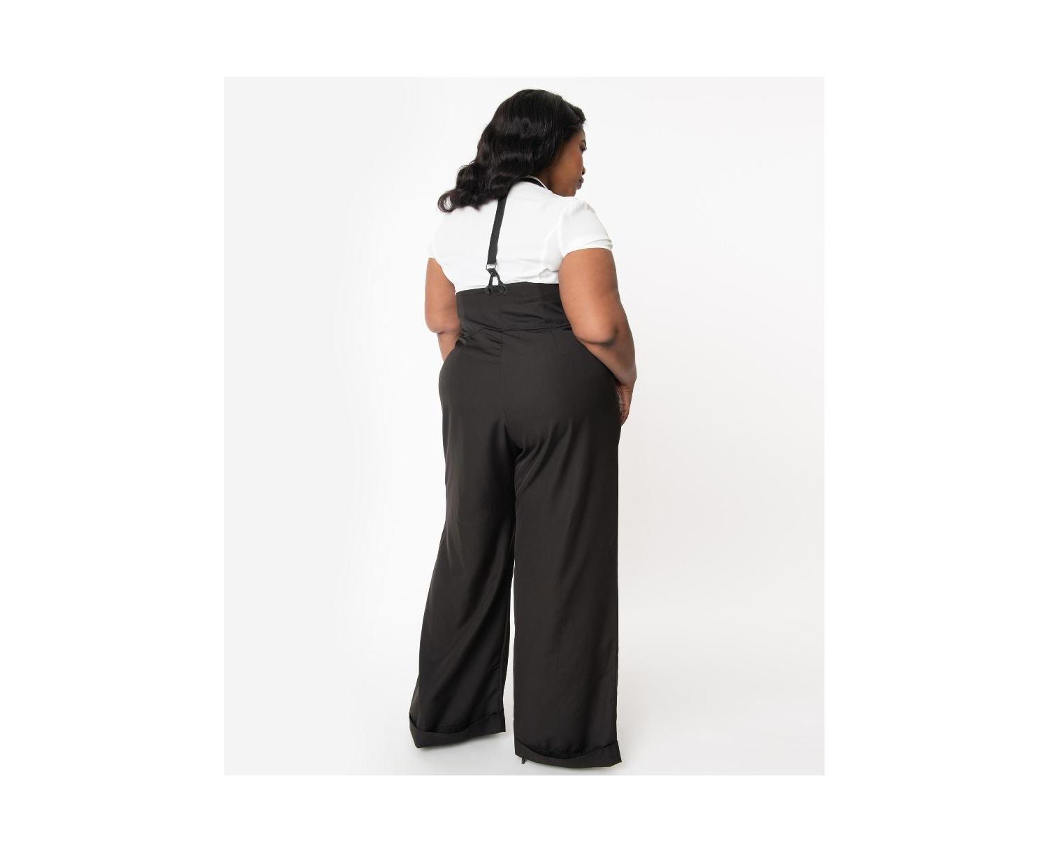 Plus Size Thelma High Waist Suspender Pants