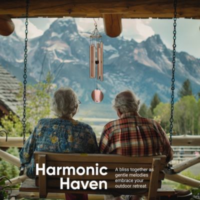 Aureole Tunes Wind Chimes - 6-Tube Outdoor Wind chime, C Pentatonic Scale - 42 Inch