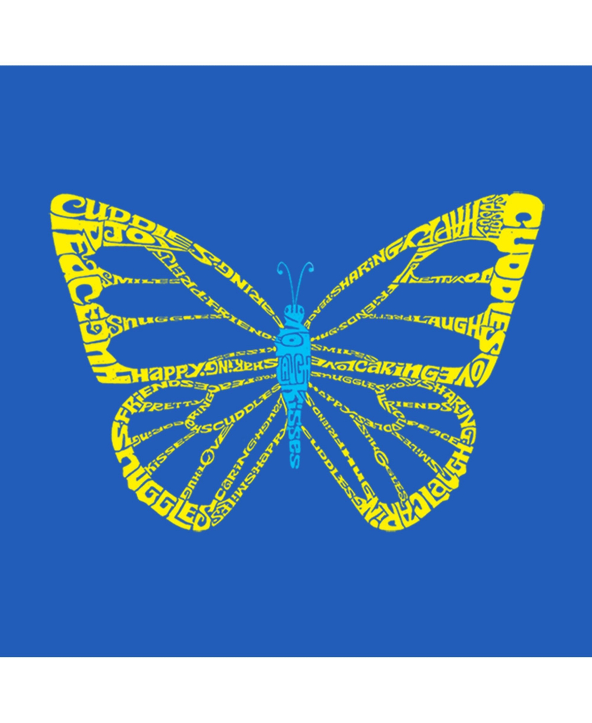 Butterfly - Big Girl's Word Art Crewneck Sweatshirt