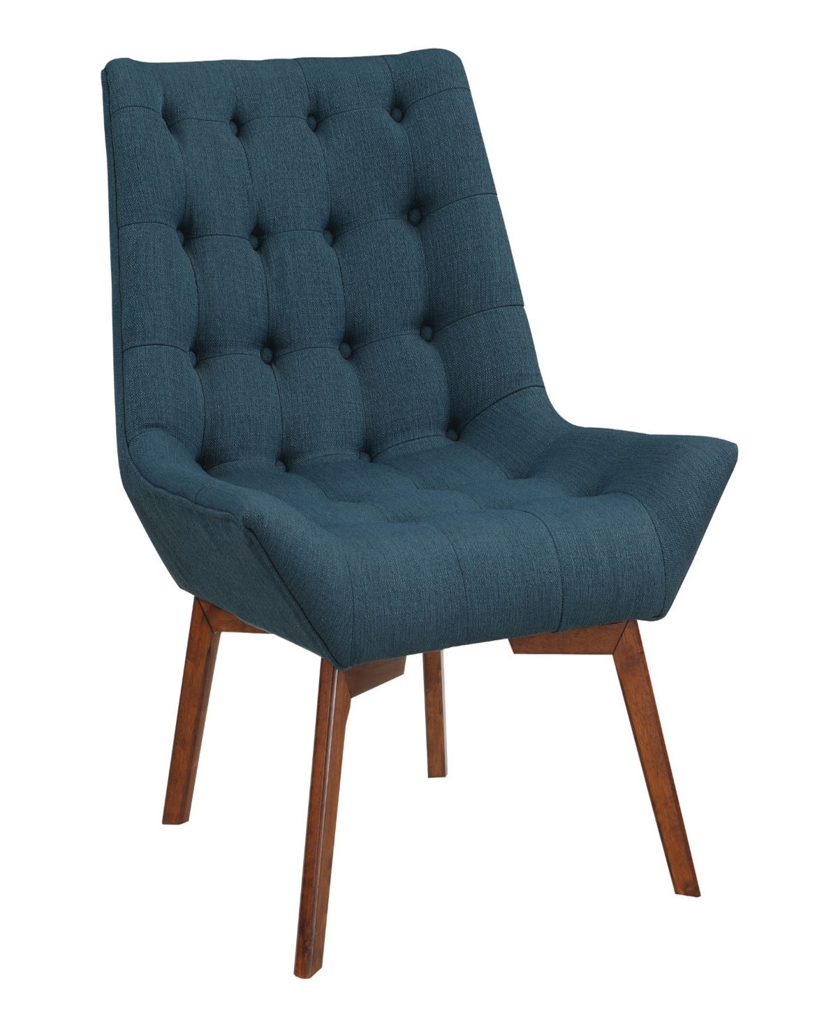 Shop Osp Home Furnishings Office Star 33.5" Wood, Fabric Shelly Tufted Chair In Azure