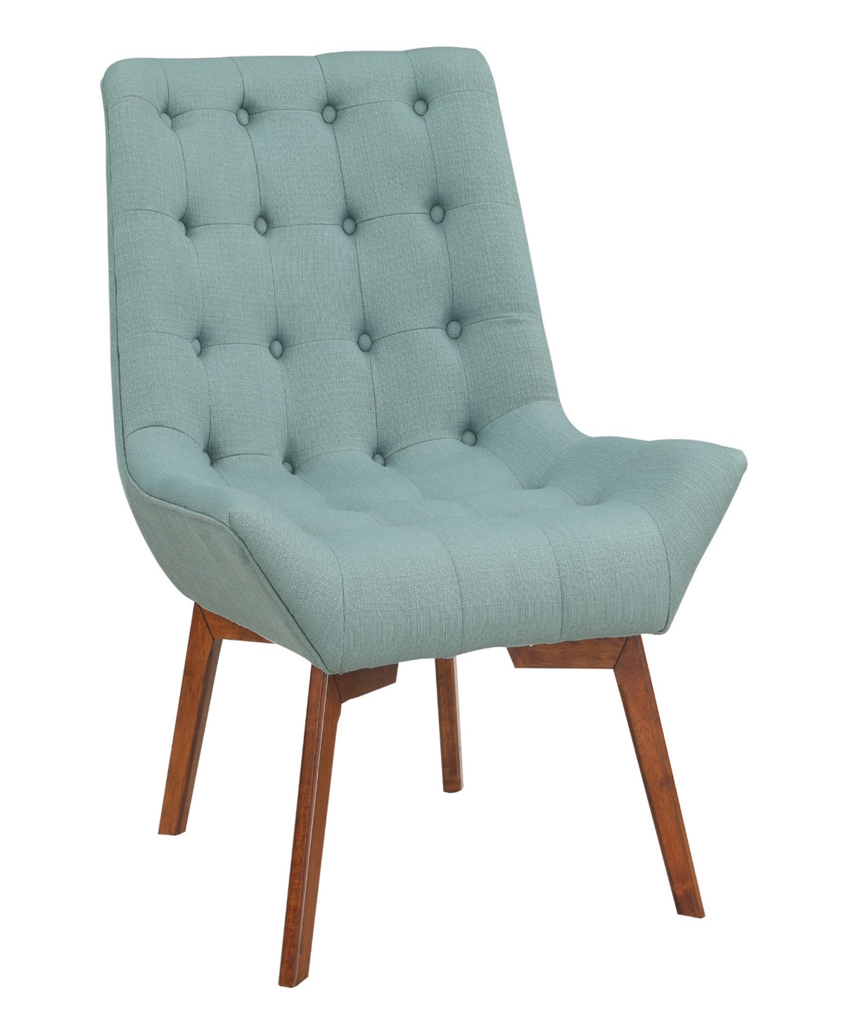 Shop Osp Home Furnishings Office Star 33.5" Wood, Fabric Shelly Tufted Chair In Sea