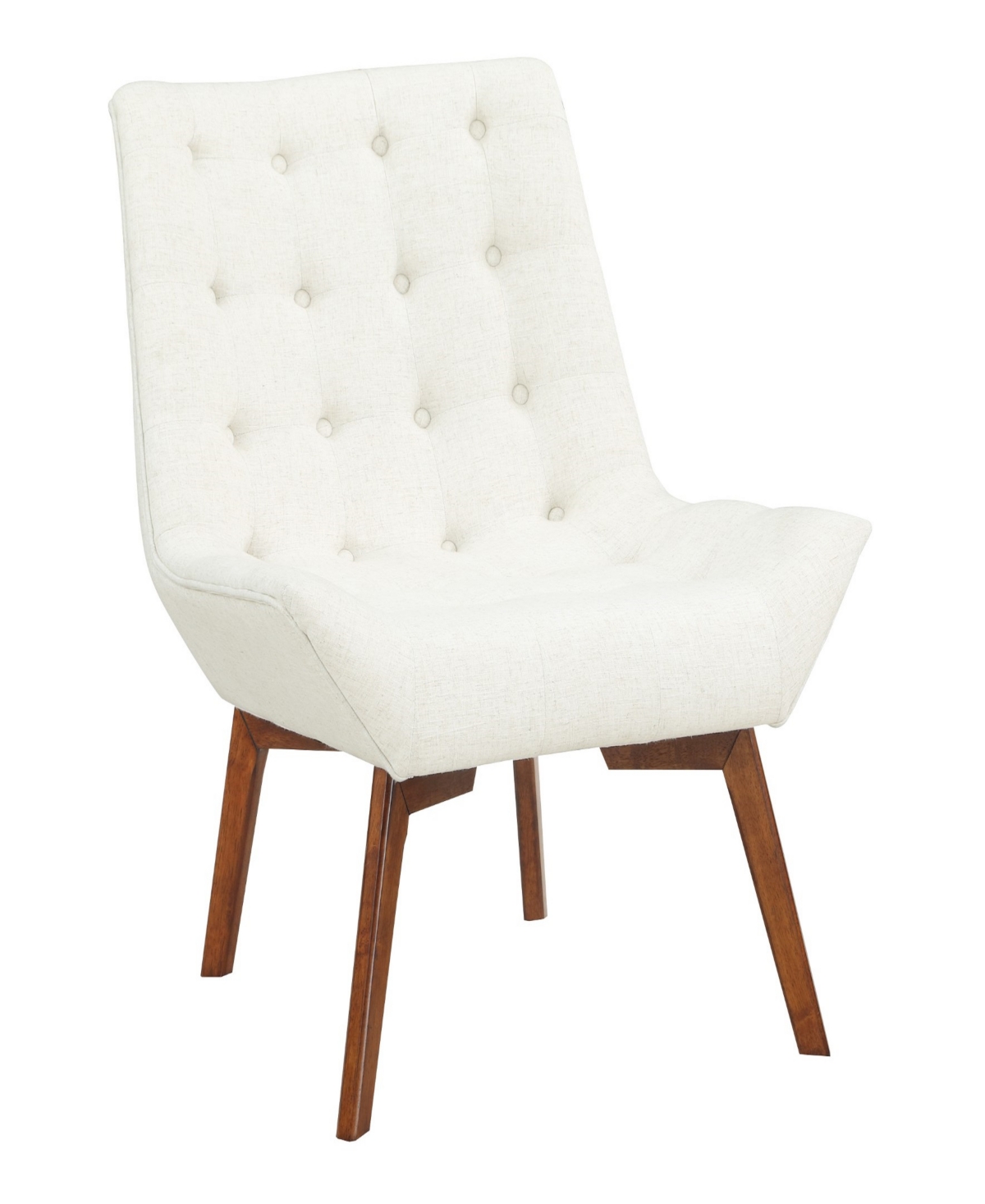 Shop Osp Home Furnishings Office Star 33.5" Wood, Fabric Shelly Tufted Chair In Linen