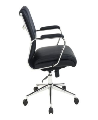 Office Star 41.25" Fabric, Chrome Mid Back Manager's Office Chair