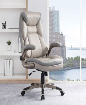 Office Star 49.5" Leather, Nylon Executive Bonded Leather Office Chair