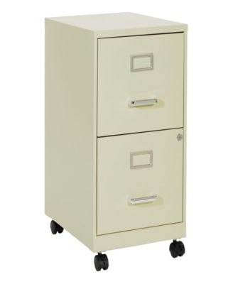 Office Star 26.75" 2 Drawer Mobile Locking Metal File Cabinet