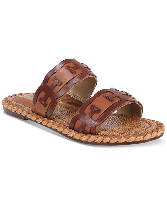 Sam Edelman Tatum Overlay Detail Double Band Flat Sandals Macy s