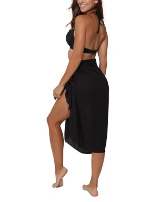 Women's Self-Tie Long Cover-Up Pareo
