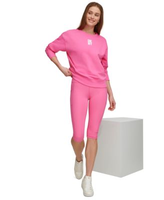 Sport Womens Puff Logo Long Sleeve Sweatshirt Balance Compression Tank Top Balance High Waist Capri Leggings