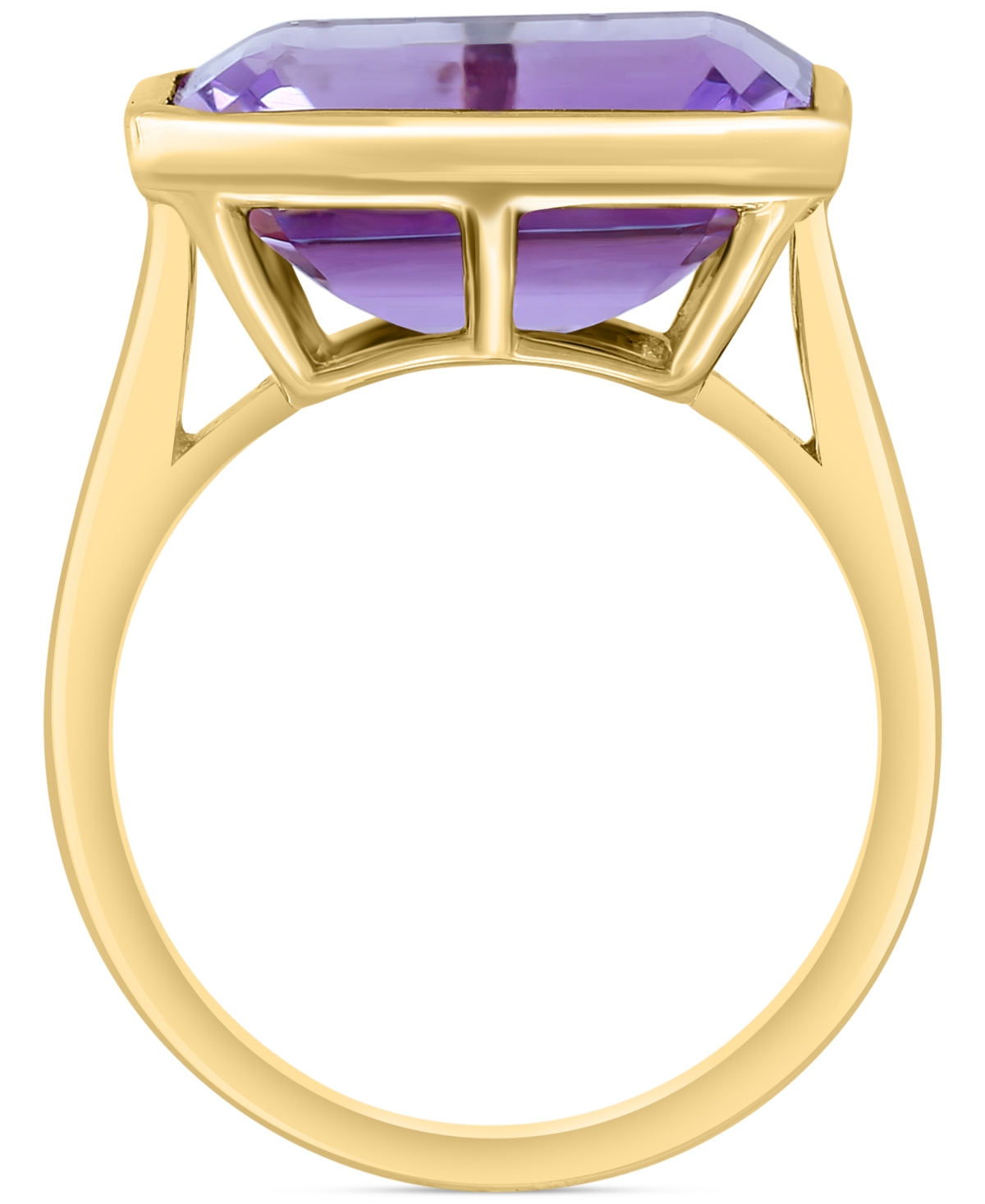 Effy Pink Amethyst Bezel Statement Ring (7-1/8 ct. t.w.) in 14k Gold - 14K Gold
