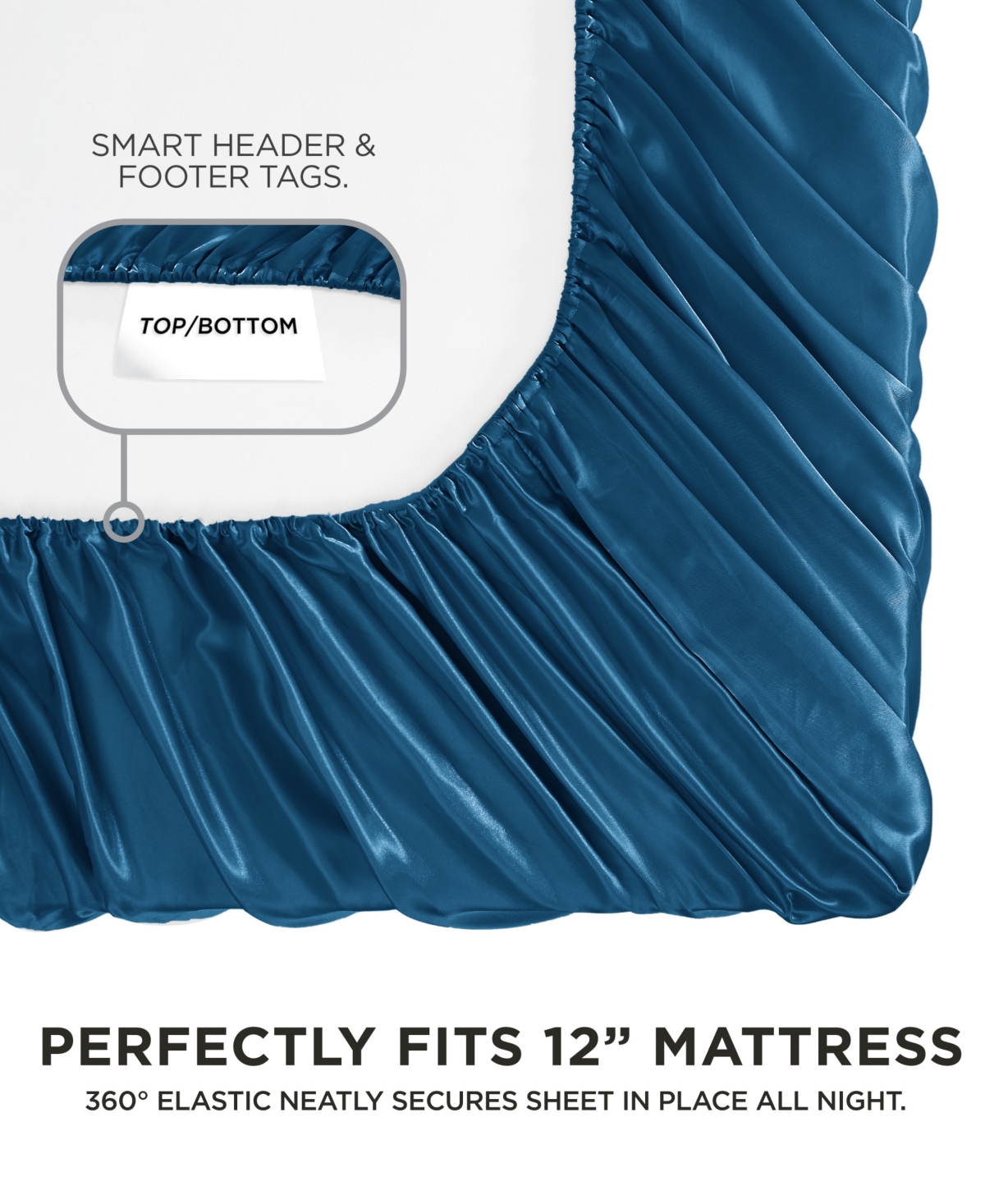 Juicy Couture 3 Piece Satin Sheet Set, Twin Xl