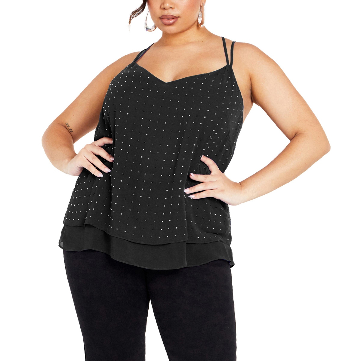 City Chic Women's Strappy Nail Top