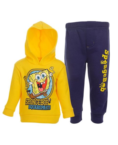 Детский комплект SpongeBob SquarePants Nickelodeon для мальчиков: флисовое худи и штаны, цвет: Жёлтый