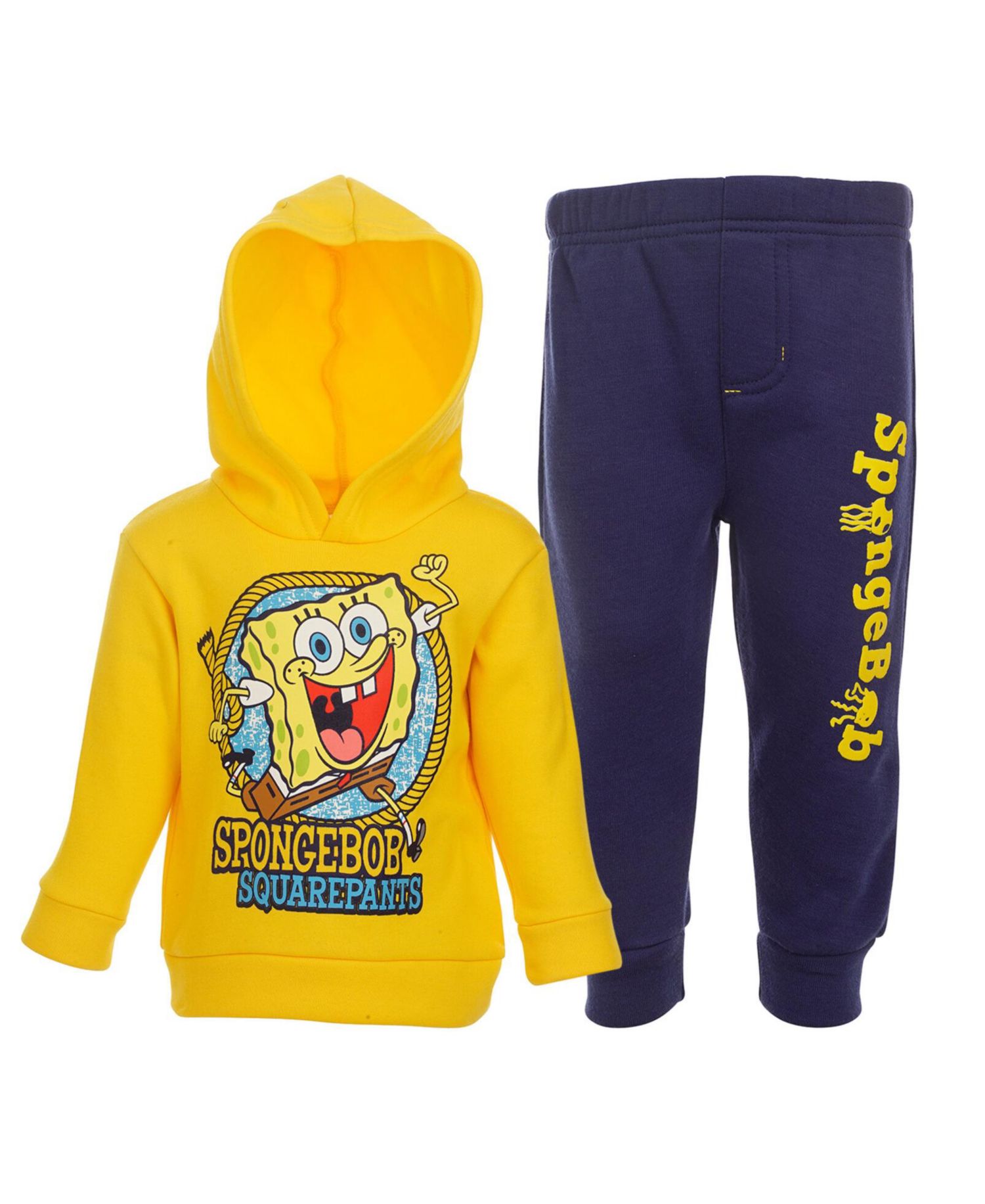 Nickelodeon SpongeBob Square Pants Boys Fleece Pullover Hoodie and Pants Set Toddler| Child