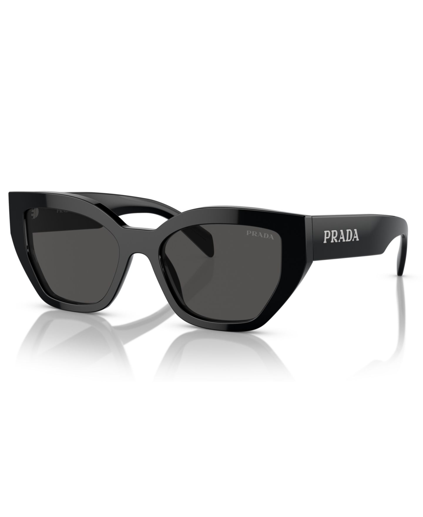 Женские солнцезащитные очки PRADA Lettering Butterfly Sunglasses, PR A09S, цвет: Чёрный — фото 1