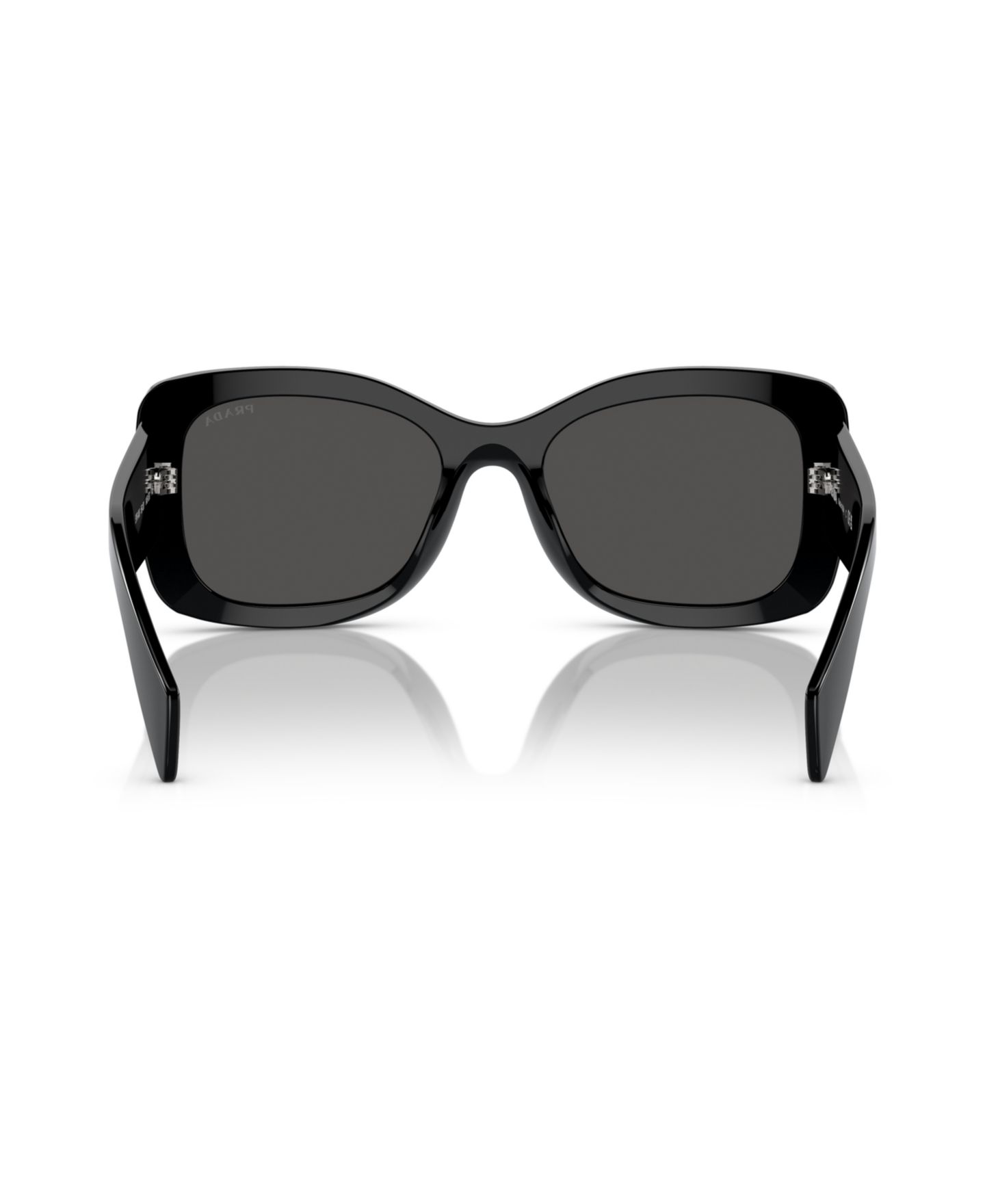 Женские солнцезащитные очки PRADA Lettering Oval Sunglasses, PR A08S, цвет: Чёрный — фото 5