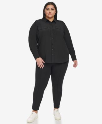 Women's Plus Size Utility Shirt, First&commat;Macy’s