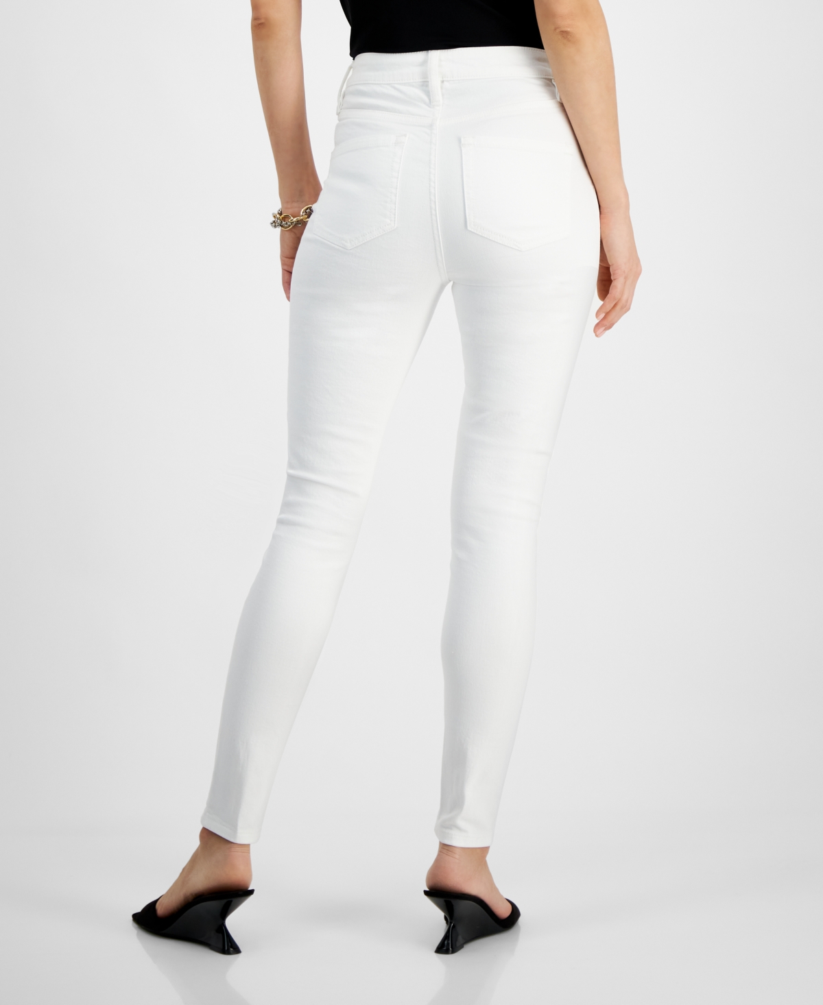 Shop Inc International Concepts Women's High-rise Skinny Jeans, Created For Macy's In Bright White