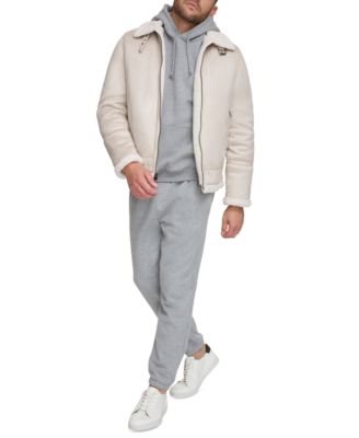 Calvin Klein Men's Classic Faux Shearling B-3 Bomber Jacket